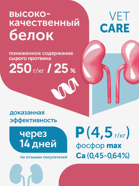 Сухой корм для кошек Formula Natural VET CARE RENAL, диетический, при хроническом заболевании почек, 80 гр